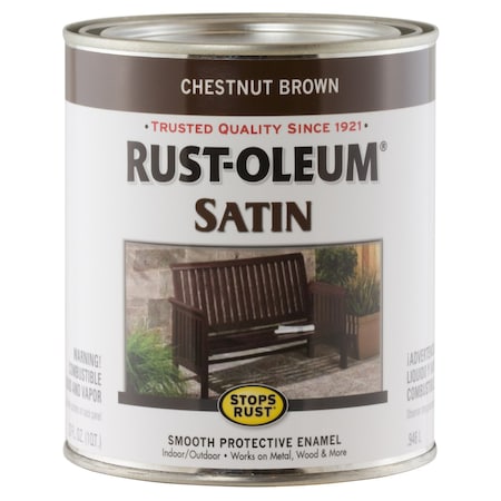 Rust-Oleum Rust-Oleum Stops Rust Indoor and Outdoor Chestnut Brown Protective Paint 1 qt 7774-502